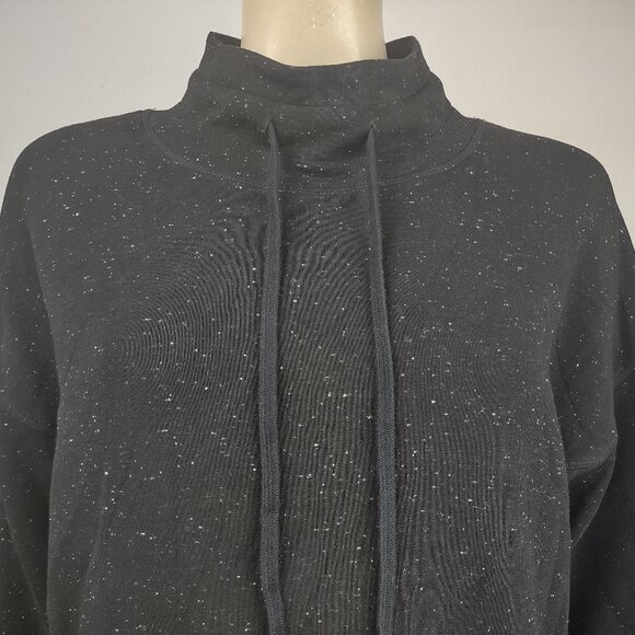 Varley Doublesoft black speckled mock neck pullover sweatshirt ladies Small - Picture 2 of 8
